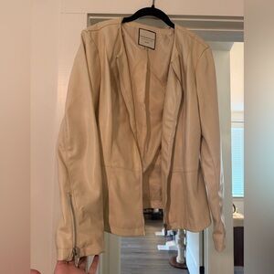 Bagatelle Beige Leather Jacket